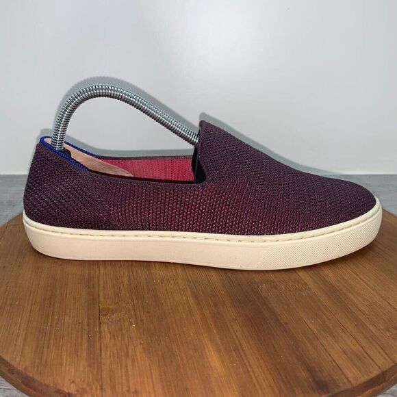 Rothy's The Original Slip On Sneaker Womens 9 Berry Purple Textile Flat Shoes - Picture 1 of 9